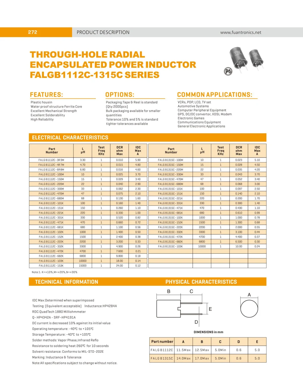 Vcrs, PDP, LCD. TV Set/Automotive Systems/Computer Peripheral Use, Excellent Solderability&High Reliability Dr Magnetic Core/Inductor